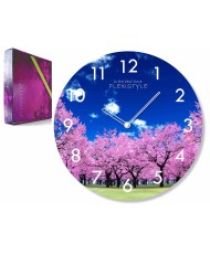 Sieninis laikrodis iš stiklo "Gėlės"