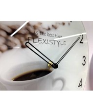 Sieninis laikrodis iš stiklo "Kava"