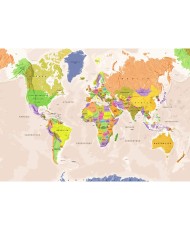Fototapetai - Spalvotas pasaulio atlasas