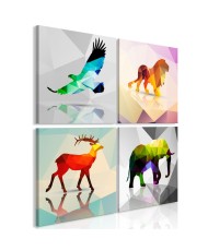 Paveikslas  Colourful Animals (4 Parts)