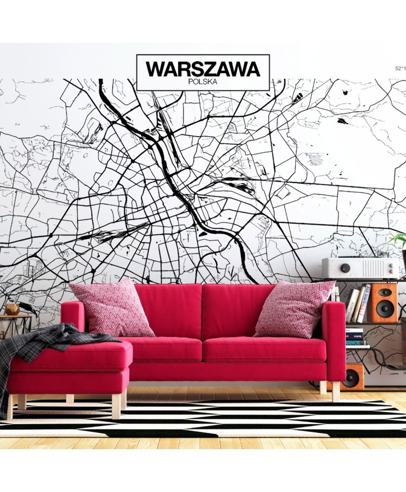 Lipnus fototapetas  Warsaw Map
