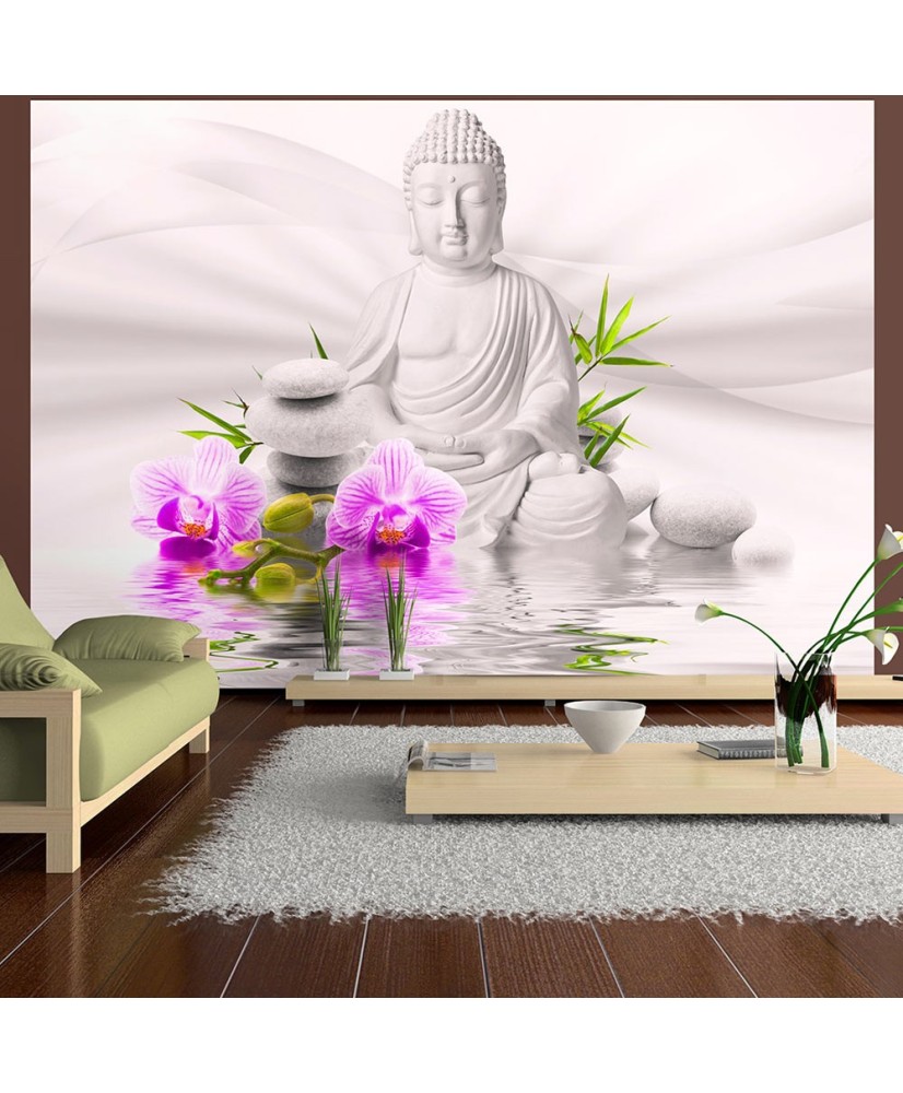 Lipnus fototapetas  Buddha and pink orchids