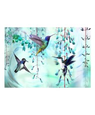 Lipnus fototapetas  Flying Hummingbirds (Green)