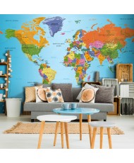Lipnus fototapetas  World Map Colourful Geography