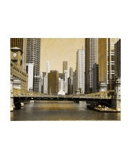 Fototapetas  Chicagos bridge (vintage effect)