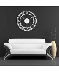 Metalinis laikrodis Didelis Vintažas Retro Baltas 80cm