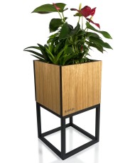 Vazonas augalams - Loft Fiorino ąžuolinis 22x22x40cm