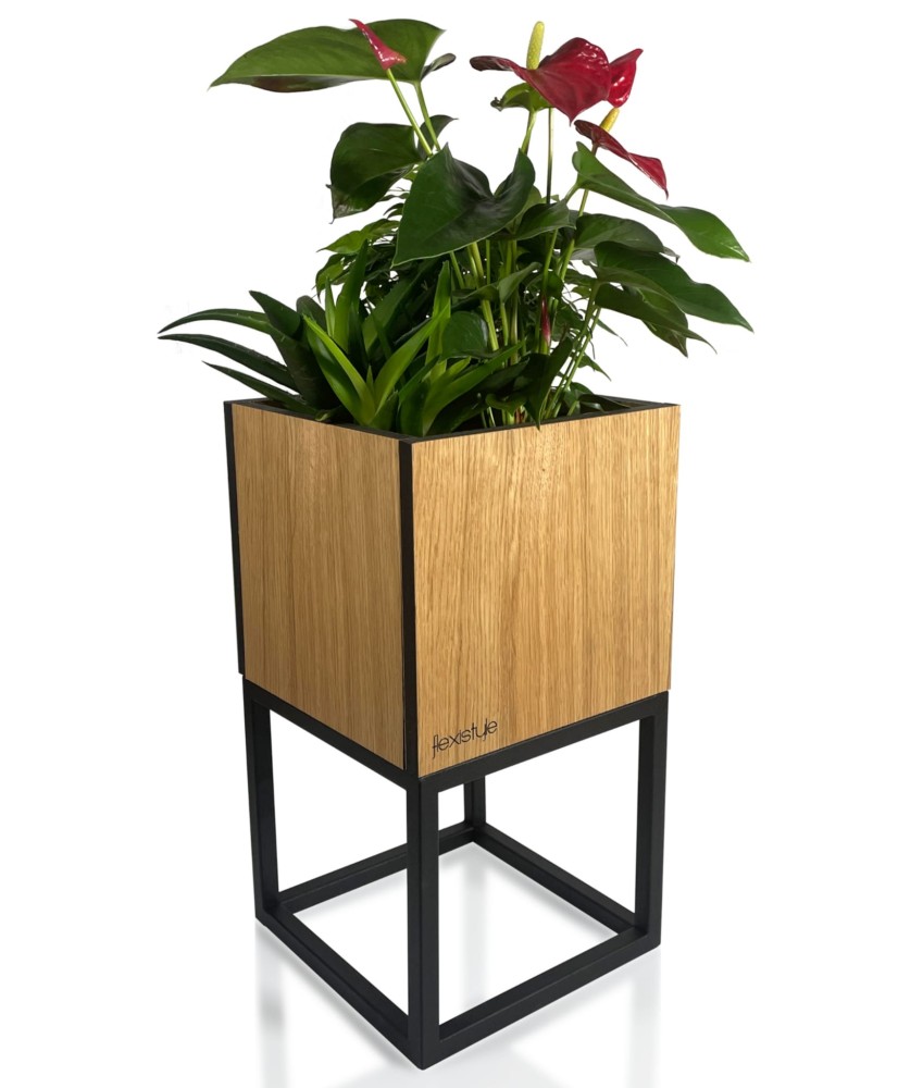 Vazonas augalams - Loft Fiorino ąžuolinis 22x22x40cm