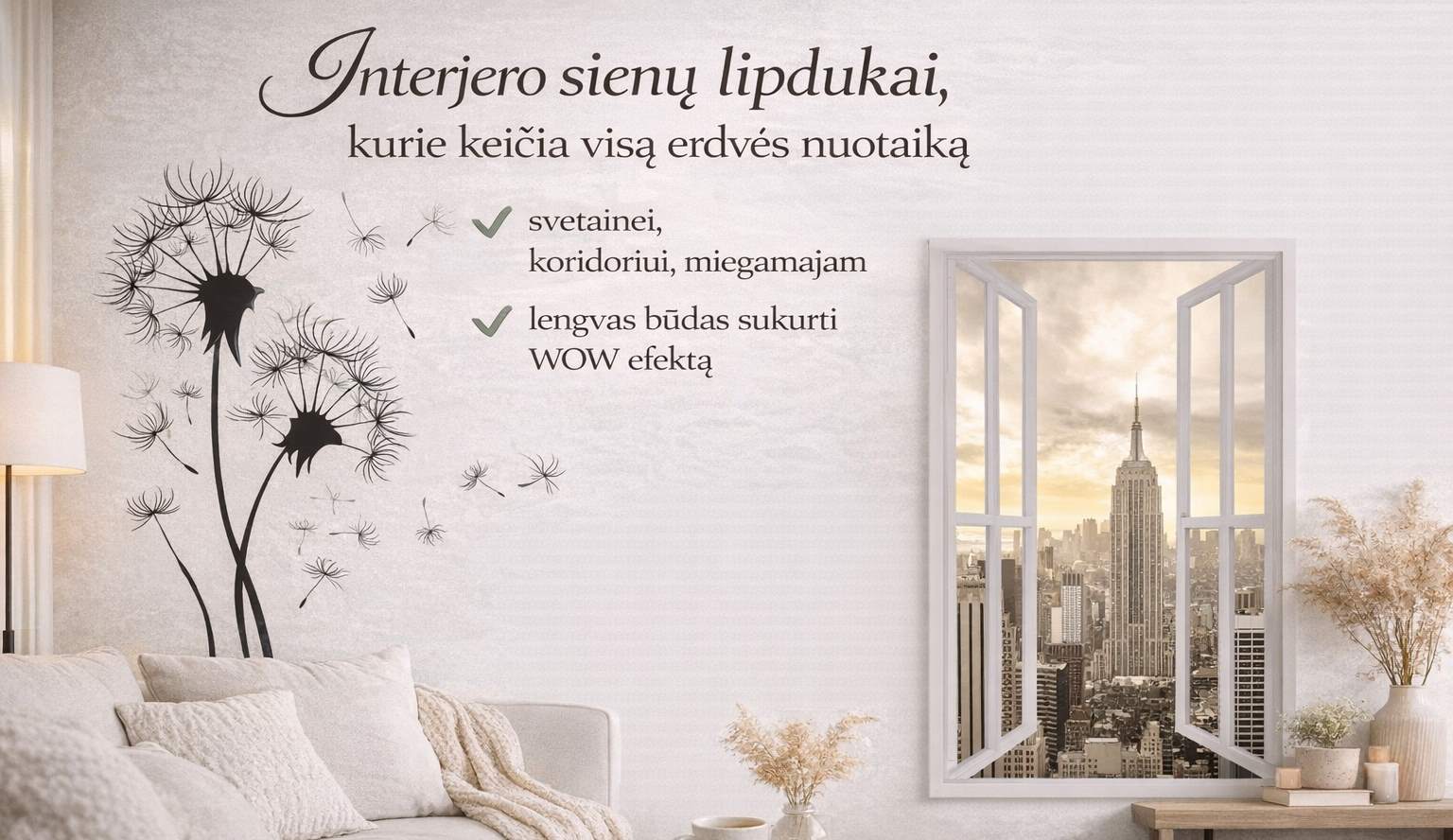 Interjero sienų lipdukai