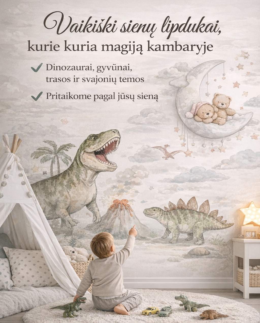 Vaikiški sienų lipdukai